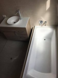 A bath plumbing job that was done for a bathroom renovation in Perth
