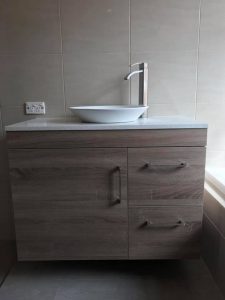 A cabinet basin plumbing job that was done for a customer who was doing bathroom renovations in Perth
